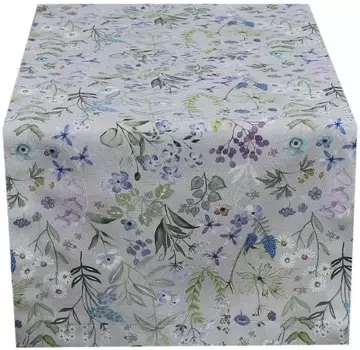 HOSSNER - HOMECOLLECTION дорожка для стола "Senta", (1 шт.) 40х100 см, серый