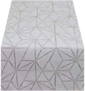 HOSSNER - HOMECOLLECTION дорожка для стола "Трианголо, Рождественское украшение, зимнее время", (1 шт.), с рождественским мотивом 50х150 см, белый