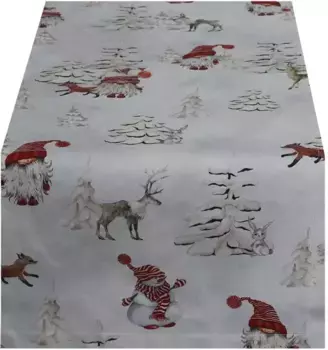 HOSSNER - HOMECOLLECTION дорожка для стола "Зимние развлечения, рождественское украшение, зимнее время", (1 шт.), с рождественским мотивом 50х150 см, цвет natur, bunt