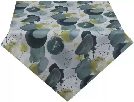 HOSSNER - HOMECOLLECTION среднее одеяло "Alma", (1 штука), весеннее украшение, весна, цифровая печать 85х85 см, кремовый/синий