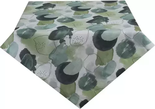 HOSSNER - HOMECOLLECTION среднее одеяло "Alma", (1 штука), весеннее украшение, весна, цифровая печать 110х110 см, кремовый/зеленый