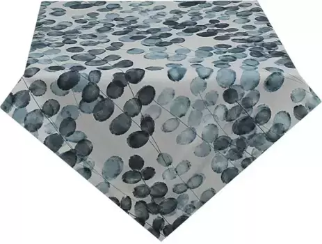 HOSSNER - HOMECOLLECTION среднее одеяло "Clair", (1 штука), весеннее украшение, весна, цифровая печать 110х110 см, кремовый/синий/бирюзовый