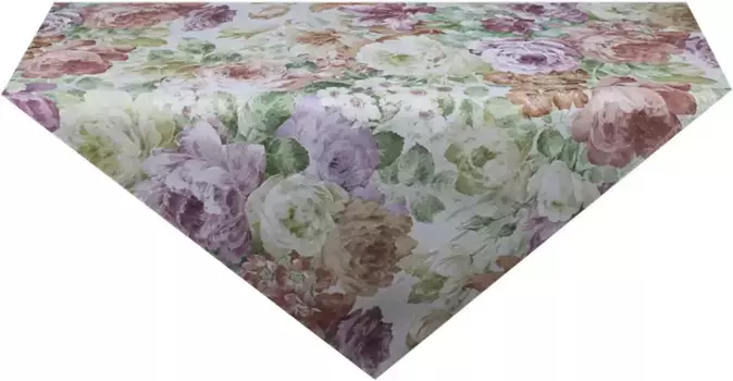HOSSNER - HOMECOLLECTION среднее одеяло "цветочное великолепие", (1 шт.), весеннее украшение, лето 85х85 см, цвет ecru/grn/rot/lila