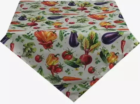 HOSSNER - HOMECOLLECTION среднее одеяло "Garden Fruits", (1 шт.) 110х110 см, белый/оранжевый/фиолетовый/зеленый/красный