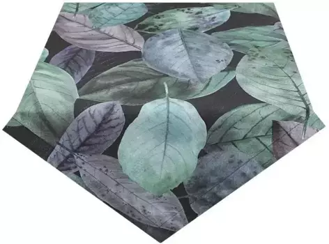 HOSSNER - HOMECOLLECTION среднее одеяло "парад листьев, осеннее украшение, осенняя пора", (1 шт.), с осенним мотивом 85х85 см, черный/зеленый