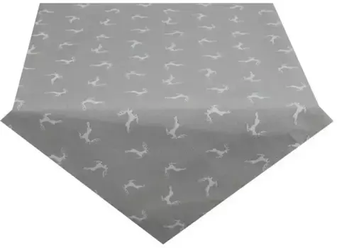 HOSSNER - HOMECOLLECTION среднее одеяло "Прыгающий олень, Рождественское украшение, Рождество", (1 шт.), с мотивом оленя 85х85 см, светло-коричневый/светло-серый/бежевый