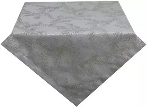 HOSSNER - HOMECOLLECTION среднее одеяло "Рами, Рождественское украшение, зима", (1 шт.), с рождественским мотивом 85х85 см, кремовый/золотой/серебряный