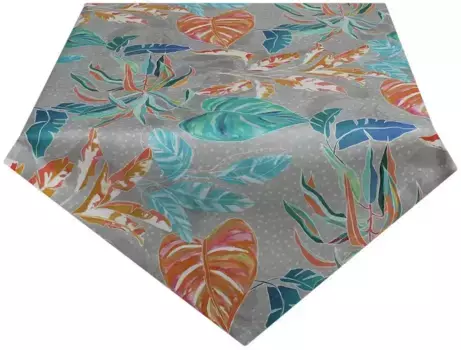 HOSSNER - HOMECOLLECTION среднее одеяло "Таити", (1 шт.) 85х85 см, серый/оранжевый/бирюзовый/красный