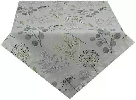 HOSSNER - HOMECOLLECTION среднее одеяло "Wanja, с цветочным мотивом", (1 шт.), весеннее украшение, весна 85х85 см, зеленый/серый