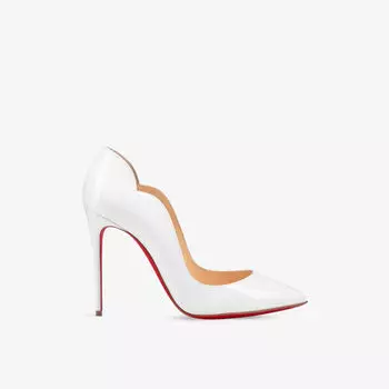 Hot Chick 100 лакированных кортов Christian Louboutin, цвет bianco