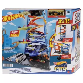 Hot Wheels City, набор, трансформация гоночной башни, HKX 43