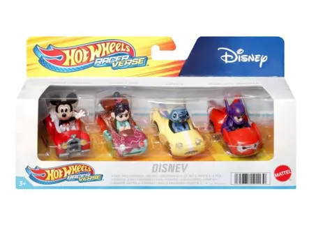 Hot Wheels, набор гоночных автомобилей, 4 предмета.