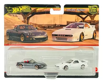 Hot Wheels Premium '04 Mazda Mazdaspeed Miata + Mazda Rx7 Fc Pandem Hrr75