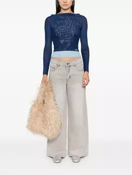 House of Sunny многослойный сетчатый топ, синий