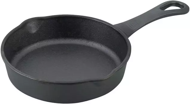 HR-7965 Железная сковорода, для кемпинга, Hebies, 5,9 дюйма (15 см), совместимая с индукционной индукцией WAHEI FREIZ, Black (Black 19-3911Tcx)