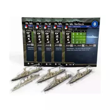 Хр. Мисс Ван Гален (С) x5, Axis & Allies - Collectible Miniatures Game - War at Sea - Task Force Singles