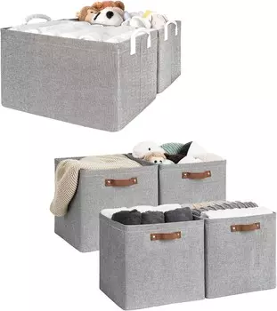 Хранение Контейнеры для хранения полок с металлическим каркасом и тканевым ящиком для хранения с ручками из полиуретана StorageWorks