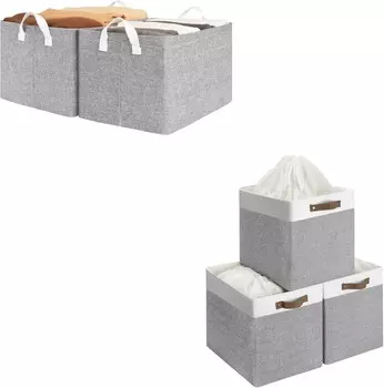 Хранение Контейнеры для хранения Works, тканевые контейнеры для полок с тканевым контейнером для хранения и застежкой на шнурке StorageWorks