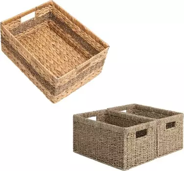 Хранение Плетеные корзины для хранения вещей для организации вещей StorageWorks