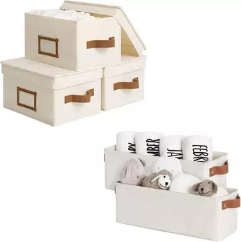 Хранение Работы Декоративные корзины для хранения из 3 упаковок и узкие контейнеры для хранения из 2 упаковок StorageWorks