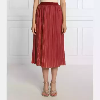 Хромированная юбка Max&Co., бургунди