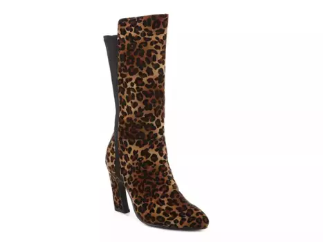 Хромированные ботинки Bellini, Tan/Black Leopard Print Velvet