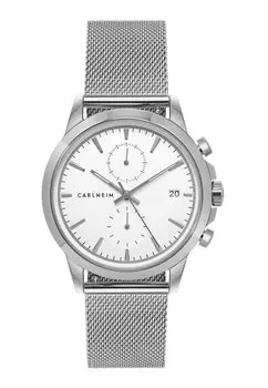 Хронограф Carlheim, серебристо-белый