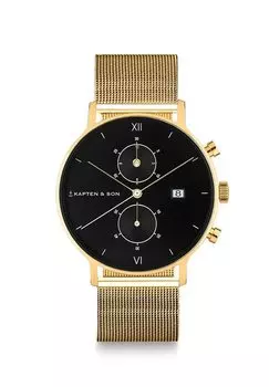 Хронограф CHRONO SMALL Kapten & Son, цвет gold coloured black