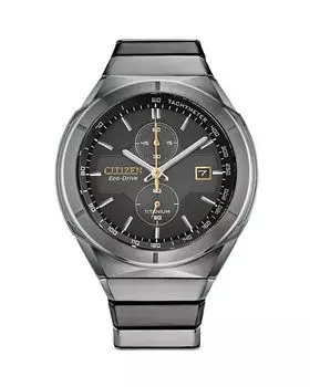 Хронограф Eco-Drive Super Titanium Armor, 44 мм Citizen, цвет Black