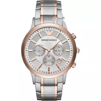 Хронограф мужские часы AR11077 Emporio Armani, серебряный