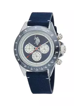 Хронограф PARKER U.S. Polo Assn., цвет blue white silver