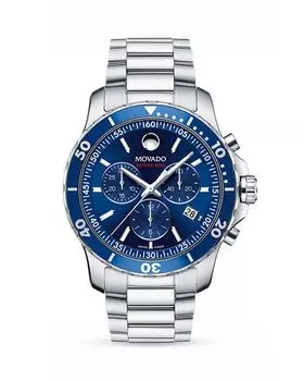 Хронограф серии 800, 42 мм Movado, цвет Silver