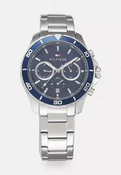 Хронограф Tommy Hilfiger, серебристый/синий