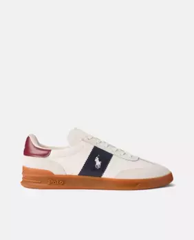 HRT AERA мужские низкие кожаные кроссовки шлемофонного типа Polo Ralph Lauren, цвет Piel Blanco