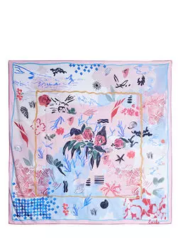 Хрупкий женский шарф с цветными блоками Laika, мультиколор