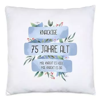 Хрустящая подушка в честь 75-летия с наполнителем и кружкой с юмористической надписью «Давайте взломаем это здесь» Идея подарка на 75-летие Hey!Print