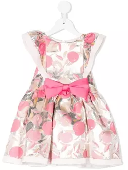 Hucklebones London платье с эффектом металлик и принтом, золотистый