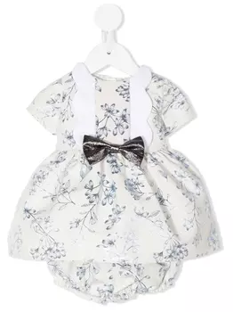 Hucklebones London платье с блумерами и фестонами, белый