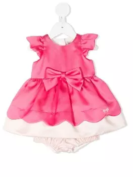 Hucklebones London платье с блумерами и фестонами, розовый