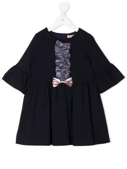 Hucklebones London платье с рукавами колокол, синий