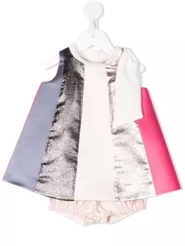 Hucklebones London платье-трапеция Rainbow с блумерами, мультиколор