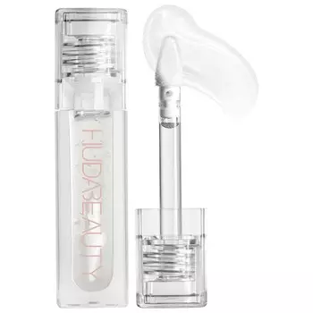 HUDA BEAUTY Блестящий нелипкий блеск для губ с искусственным филлером, цвет Glassy
