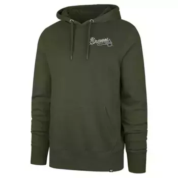 Худи 47 MLB Atlanta Braves Imprint Backer Burnside, зеленый