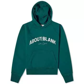 Худи About:Blank College Logo Hoodie, цвет Epsom Green & Ecru