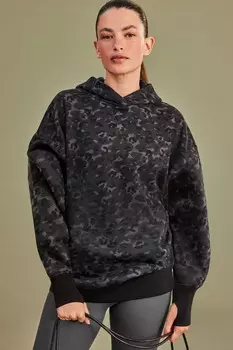 Худи Active oversize удлиненного кроя Next, черный
