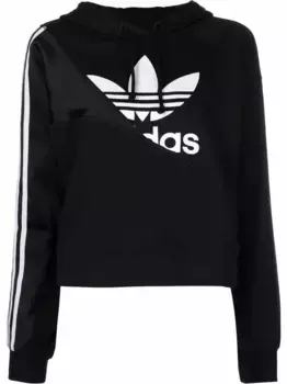 Худи Adicolor Split Trefoil Adidas, черный