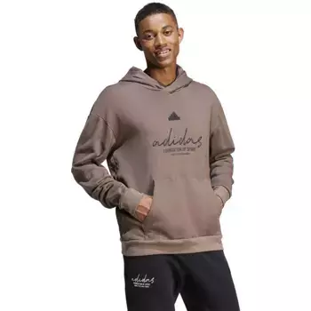 Худи adidas Brand Love French Terry, коричневый