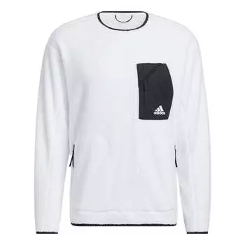 Худи adidas Fleece Crew Sw Logo, белый
