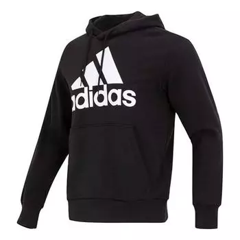 Худи adidas French Terry Big Logo Hoodie 'Black White', черный