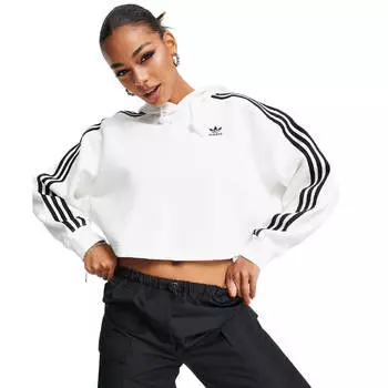 Худи Adidas Originals Cropped, черный/белый